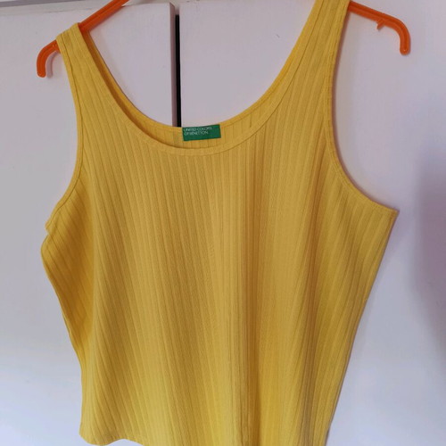 Benetton women's blouse L used, yellow