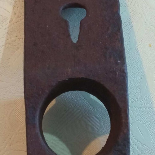 Handmade forged old adze used with master mark (X)