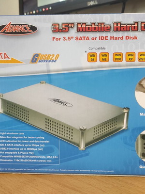Εξωτερική θήκη αλουμινίου για σκληρό δίσκο SATA και IDE καινούρια