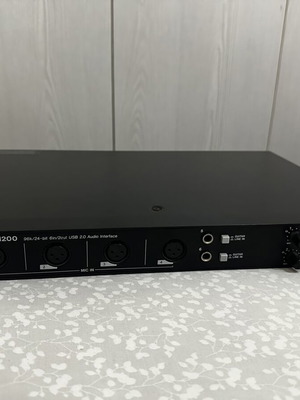 Tascam US-1200 audio interface used, USB 2.0, 6 inputs 2 outputs