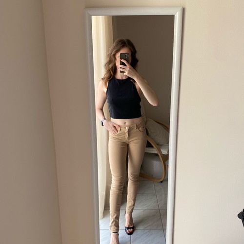 Stradivarius beige jeans size 36 used, push up, skinny