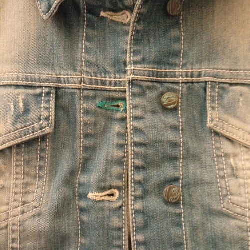 Jean cropped denim jacket Tresor like new, size XL