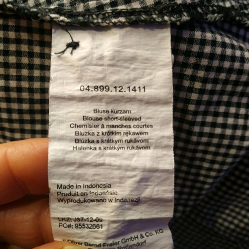 S.Oliver Summer Women's Shirt L-XL, 97% Cotton Checked, Like New