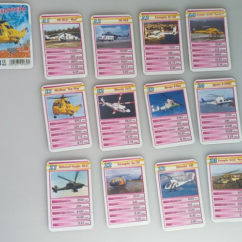 Yperatou Helicopters card game used