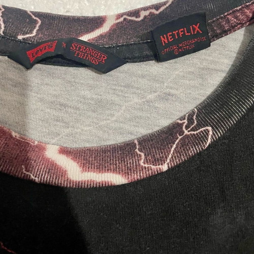 Levi's x Stranger Things Limited Edition T-shirt with lightning design, like new, size M