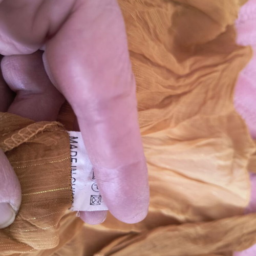 Women's summer dress like new, orange and gold