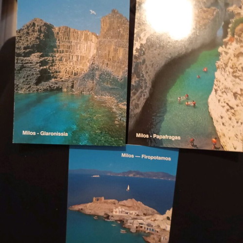 Milos postcards like new, all together