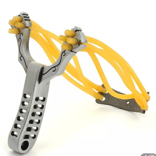 Metal Combat Hunting Slingshot new with 8 rubber bands