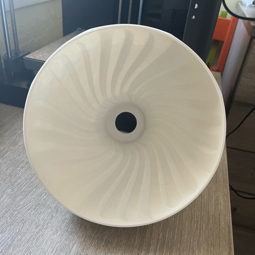 Handmade modern ceiling light white matte with embossed design new