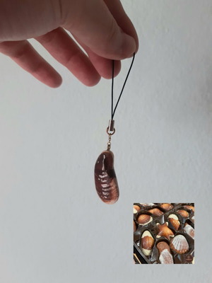 Handmade chocolate shell phone charm new