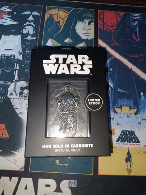 Star Wars limited edition Han Solo plaque with stand like new