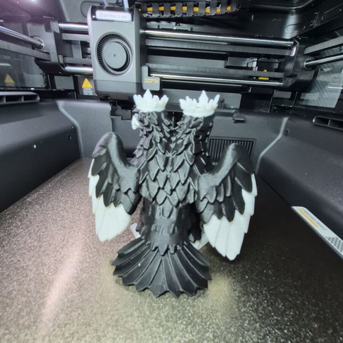 PAOK Double-Headed Eagle 3D Printed Figurine with Trophy, New, 10 cm