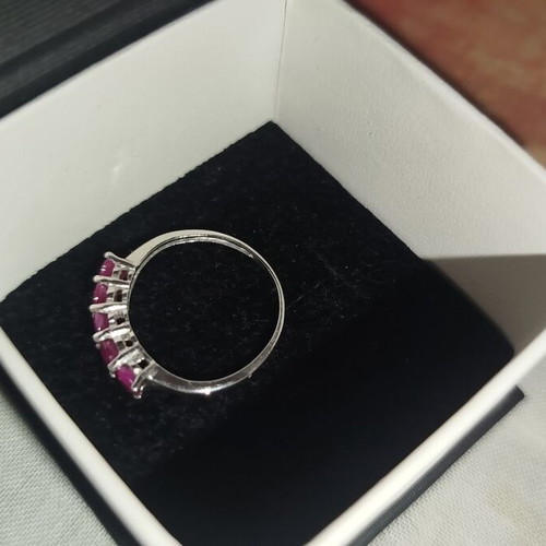 18K Gold Ring with Verneuil Rubies, New