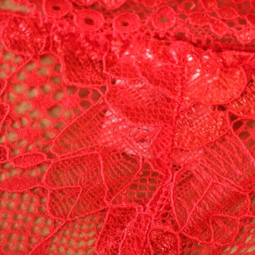 Lingerie set of three pieces with lace red, new