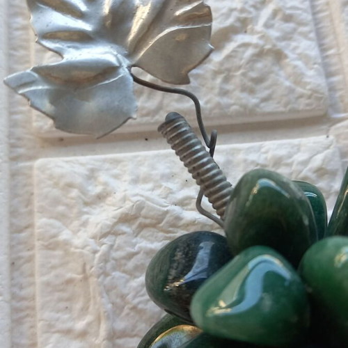 Decorative grape cluster with jade semiprecious stones new