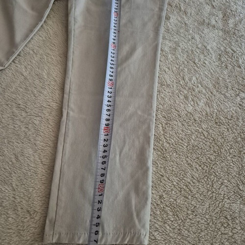 Beige elastic pants size L like new with side pockets and drawstring waist