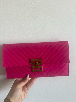 Pink envelope clutch bag new, handheld