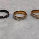 Set of 3 steel rings with Jesus' blessing new