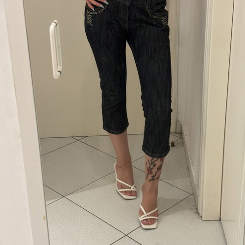 Y2K Vintage Capri Jeans dark denim brand new with tags, size S