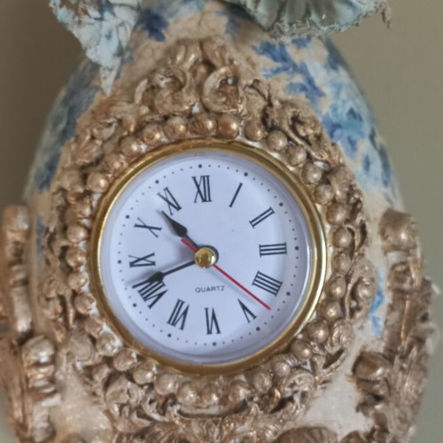 Easter egg handmade with built-in clock, new
