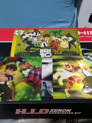 Ben 10 3D puzzles and domino set used, 3 pieces