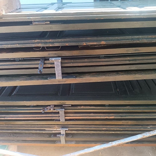 Wooden window frames used with glass, shutters and casings complete set