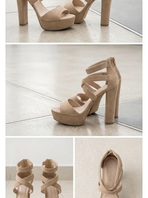 High heels beige used, size 41
