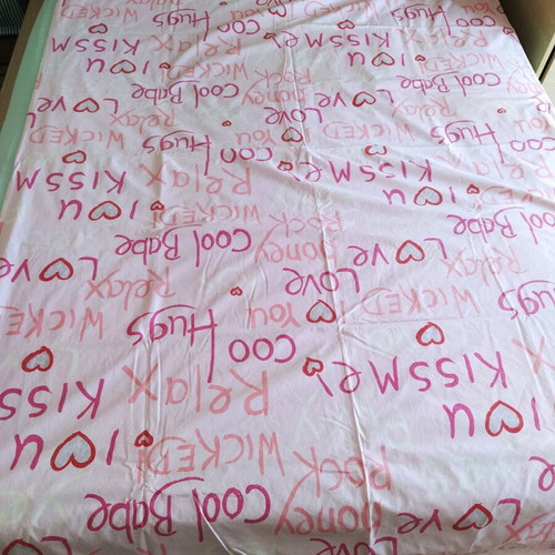 Single duvet cover like new, 100% cotton, pink shades