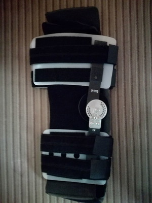 Thigh-calf brace used for cruciate ligament recovery