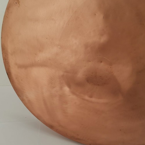 Copper tray used for bread distribution, vintage 1962