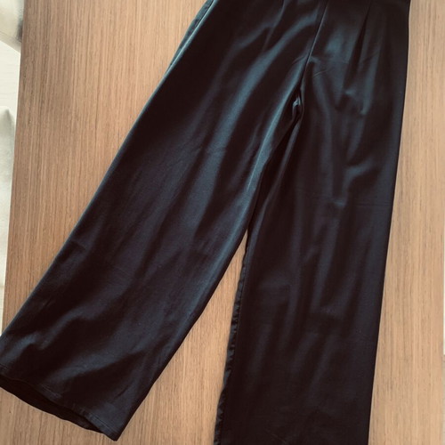 Ioanna Kourbela black palazzo pants new, muslin layer effect