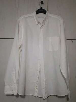 Linen men's white shirt M&S size XL like new