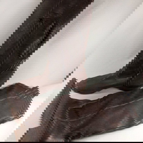 Δερμάτινες μπότες Giorgo Salustro no 41 μεταχειρισμένες, καφέ ταμπά