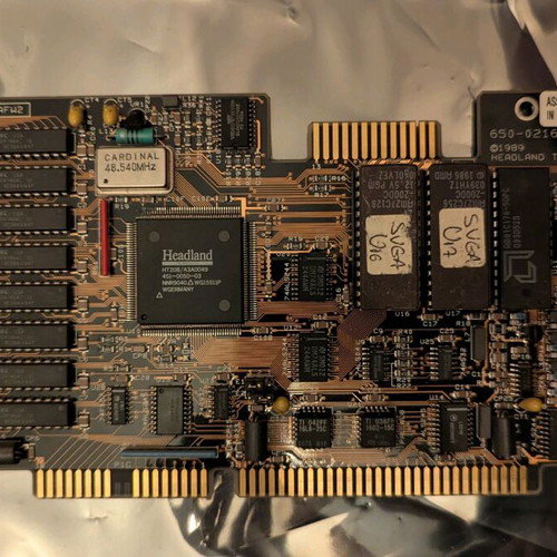 VGA 1024i Retro Headland HT208 Video7 ISA 16-bit graphics card used