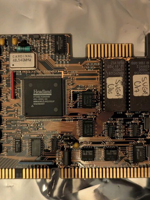 VGA 1024i Retro Headland HT208 Video7 ISA 16-bit graphics card used