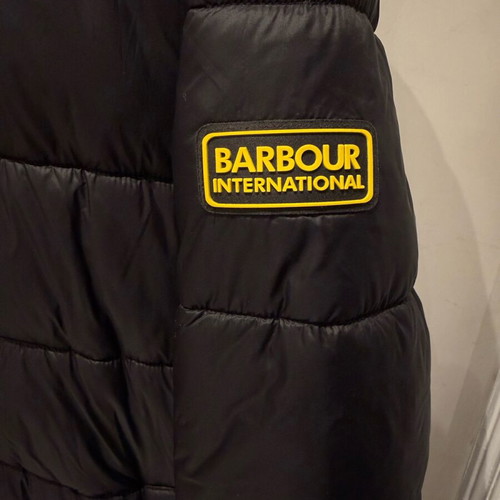 Barbour International fiber down jacket size Large like new, black