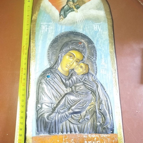 Traditional handmade icon Xanthaki 950 silver like new
