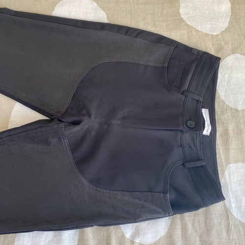 Black Mind Matter semi leather straight fit trousers size M like new