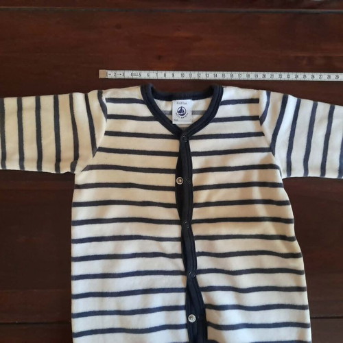 Petit Bateau fleece romper 6 months 67 cm like new