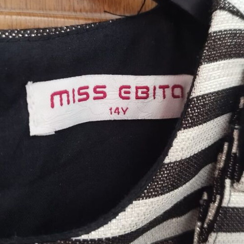 Miss Ebita Dress No 14 like new brown with beige gold