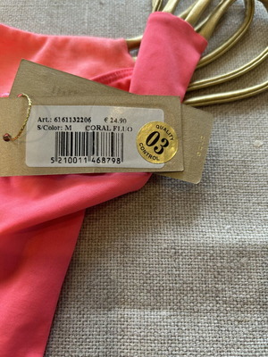 MED Swim Bottom New Neon Pink and Gold Size M