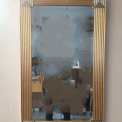 Florence mirror with gold and silver leaf new 70x120 cm