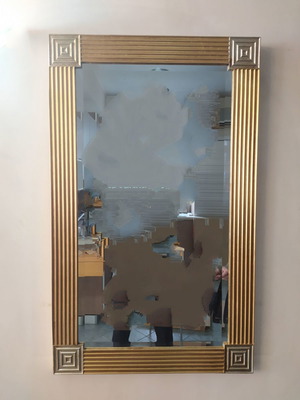 Florence mirror with gold and silver leaf new 70x120 cm