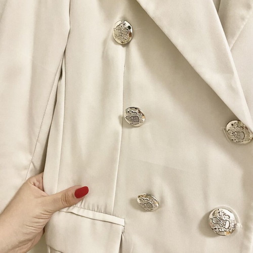 White Cross Blazer like new with decorative buttons