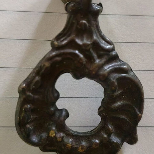 Vintage door handles used, set of 4 pieces