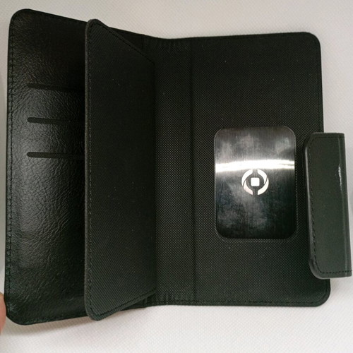 Celly Duomo universal smartphone case up to 6.5" like new, leather wallet type