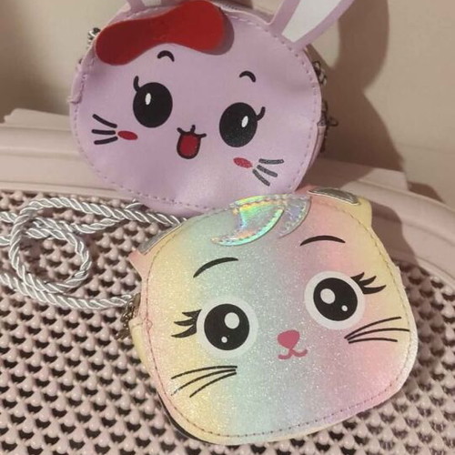 Shoulder bags new, cat and bunny design, set of 2 pieces