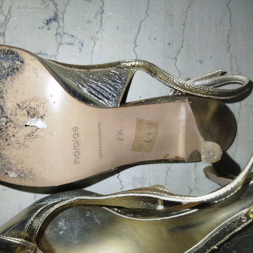 Haralas leather sandals like new, size 37.5, gold