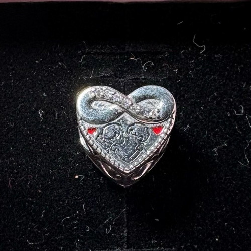 Forever Heart Charm like new, silver gray