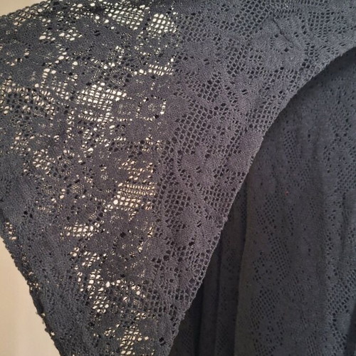 Dress black lace with long sleeve used, size M